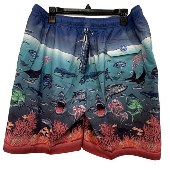 80. PETER MILLAR NWT $98 Men's Swim Trunks in Island color FREE KOOZE - Picture 3 of 8